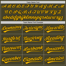 Load image into Gallery viewer, Custom Olive Gold-Black Salute To Service Two-Button Unisex Softball Jersey