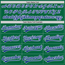 Load image into Gallery viewer, Custom Kelly Green Royal-White Two-Button Unisex Softball Jersey
