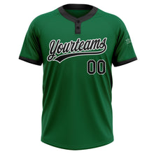 Charger l'image dans la galerie, Custom Kelly Green Black-White Two-Button Unisex Softball Jersey