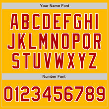 Загрузить изображение в средство просмотра галереи, Custom Gold Red-White Two-Button Unisex Softball Jersey