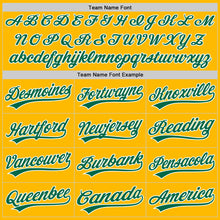 Загрузить изображение в средство просмотра галереи, Custom Gold Kelly Green-White Two-Button Unisex Softball Jersey