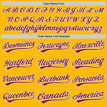 Загрузить изображение в средство просмотра галереи, Custom Gold Crimson-White Two-Button Unisex Softball Jersey