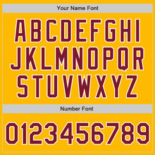 Загрузить изображение в средство просмотра галереи, Custom Gold Crimson-White Two-Button Unisex Softball Jersey