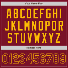 Загрузить изображение в средство просмотра галереи, Custom Crimson Crimson-Gold Two-Button Unisex Softball Jersey