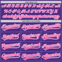 Charger l'image dans la galerie, Custom Purple Pink-White Two-Button Unisex Softball Jersey