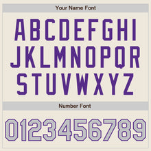 Загрузить изображение в средство просмотра галереи, Custom Cream Gray-Purple Two-Button Unisex Softball Jersey