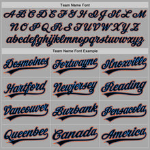 Laden Sie das Bild in den Galerie-Viewer, Custom Gray Black Powder Blue-Orange Two-Button Unisex Softball Jersey