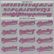 Laden Sie das Bild in den Galerie-Viewer, Custom Gray Pink-Kelly Green Two-Button Unisex Softball Jersey