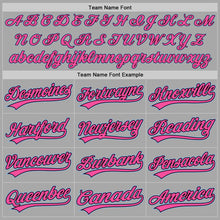 Laden Sie das Bild in den Galerie-Viewer, Custom Gray Light Blue Black-Pink Two-Button Unisex Softball Jersey