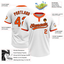 Charger l'image dans la galerie, Custom White Orange-Black Two-Button Unisex Softball Jersey