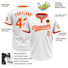 Charger l'image dans la galerie, Custom White Orange-Gray Two-Button Unisex Softball Jersey