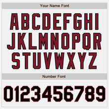 Charger l'image dans la galerie, Custom White Black-Crimson Two-Button Unisex Softball Jersey