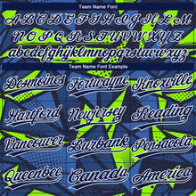 Charger l'image dans la galerie, Custom Navy Navy-Neon Green 3D Pattern Two-Button Unisex Softball Jersey