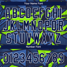 Charger l'image dans la galerie, Custom Navy Navy-Neon Green 3D Pattern Two-Button Unisex Softball Jersey