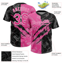 Charger l'image dans la galerie, Custom Graffiti Pattern Pink-Black 3D Two-Button Unisex Softball Jersey