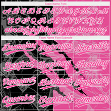 Charger l'image dans la galerie, Custom Graffiti Pattern Pink-Black 3D Two-Button Unisex Softball Jersey