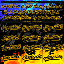 Charger l'image dans la galerie, Custom Figure Black Gold-Royal 3D Pattern Two-Button Unisex Softball Jersey