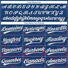 Charger l'image dans la galerie, Custom US Navy Blue White-Red 3D Pattern Two-Button Unisex Softball Jersey