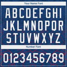 Charger l'image dans la galerie, Custom US Navy Blue White-Red 3D Pattern Two-Button Unisex Softball Jersey