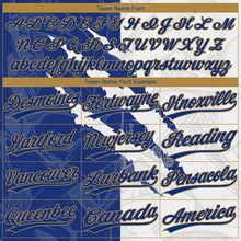 Charger l'image dans la galerie, Custom Graffiti Pattern Royal-Old Gold 3D Two-Button Unisex Softball Jersey