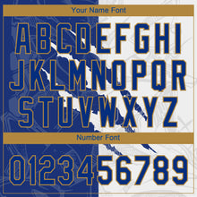 Charger l'image dans la galerie, Custom Graffiti Pattern Royal-Old Gold 3D Two-Button Unisex Softball Jersey