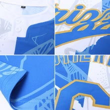 Charger l'image dans la galerie, Custom Graffiti Pattern Royal-Old Gold 3D Two-Button Unisex Softball Jersey