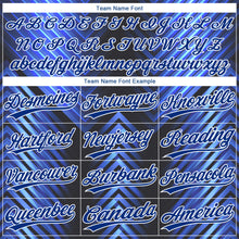 Загрузить изображение в средство просмотра галереи, Custom Black Royal-Powder Blue 3D Pattern Two-Button Unisex Softball Jersey