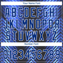 Загрузить изображение в средство просмотра галереи, Custom Black Royal-Powder Blue 3D Pattern Two-Button Unisex Softball Jersey