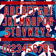 Charger l'image dans la galerie, Custom Navy Red-White 3D Pattern Two-Button Unisex Softball Jersey