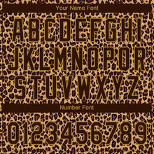 Загрузить изображение в средство просмотра галереи, Custom Brown Brown-Old Gold 3D Pattern Design Leopard Two-Button Unisex Softball Jersey
