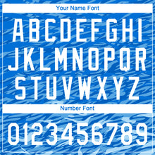 Загрузить изображение в средство просмотра галереи, Custom Royal White-Light Blue 3D Pattern Two-Button Unisex Softball Jersey