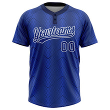Charger l'image dans la galerie, Custom Royal Royal-Navy 3D Pattern Two-Button Unisex Softball Jersey