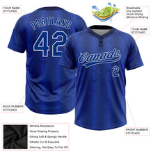 Charger l'image dans la galerie, Custom Royal Royal-Navy 3D Pattern Two-Button Unisex Softball Jersey