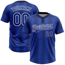 Charger l'image dans la galerie, Custom Royal Royal-Navy 3D Pattern Two-Button Unisex Softball Jersey