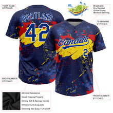 Загрузить изображение в средство просмотра галереи, Custom Figure Royal Gold-Red 3D Pattern Two-Button Unisex Softball Jersey