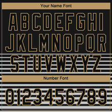 Загрузить изображение в средство просмотра галереи, Custom Black Black-Old Gold 3D Pattern Two-Button Unisex Softball Jersey