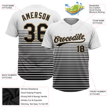 Charger l'image dans la galerie, Custom White Black-Old Gold 3D Pattern Two-Button Unisex Softball Jersey