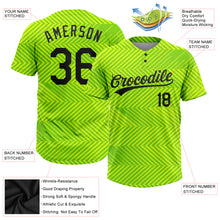 Charger l'image dans la galerie, Custom Neon Green Black 3D Pattern Two-Button Unisex Softball Jersey