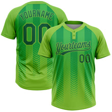 Charger l'image dans la galerie, Custom Neon Green Kelly Green 3D Pattern Two-Button Unisex Softball Jersey