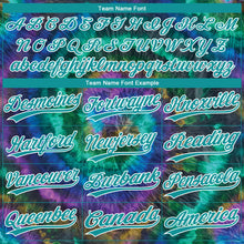 Load image into Gallery viewer, Custom Tie Dye Teal-White 3D Two-Button Unisex Softball Jersey
