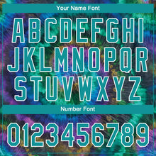 Load image into Gallery viewer, Custom Tie Dye Teal-White 3D Two-Button Unisex Softball Jersey