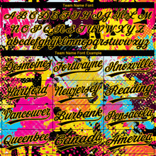 Charger l'image dans la galerie, Custom Graffiti Pattern Black-Gold 3D Bright Psychedelic Two-Button Unisex Softball Jersey