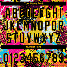 Charger l'image dans la galerie, Custom Graffiti Pattern Black-Gold 3D Bright Psychedelic Two-Button Unisex Softball Jersey