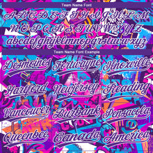 Charger l'image dans la galerie, Custom Graffiti Pattern Purple-White 3D Bright Psychedelic Two-Button Unisex Softball Jersey