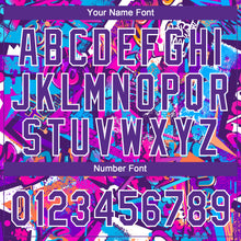 Charger l'image dans la galerie, Custom Graffiti Pattern Purple-White 3D Bright Psychedelic Two-Button Unisex Softball Jersey