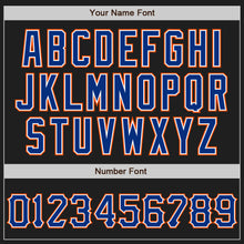 Загрузить изображение в средство просмотра галереи, Custom Black Royal-Orange Two-Button Unisex Softball Jersey