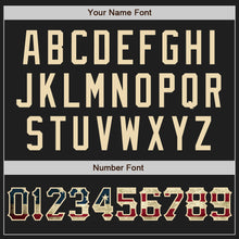 Load image into Gallery viewer, Custom Black Vintage USA Flag-City Cream Two-Button Unisex Softball Jersey