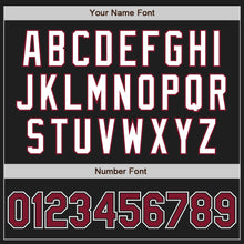 Загрузить изображение в средство просмотра галереи, Custom Black Crimson-White Two-Button Unisex Softball Jersey