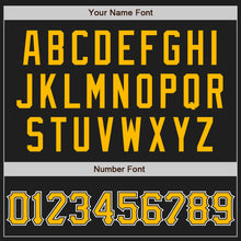 Загрузить изображение в средство просмотра галереи, Custom Black Gold-White Two-Button Unisex Softball Jersey