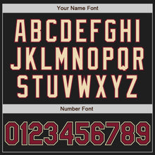 Загрузить изображение в средство просмотра галереи, Custom Black Crimson-City Cream Two-Button Unisex Softball Jersey